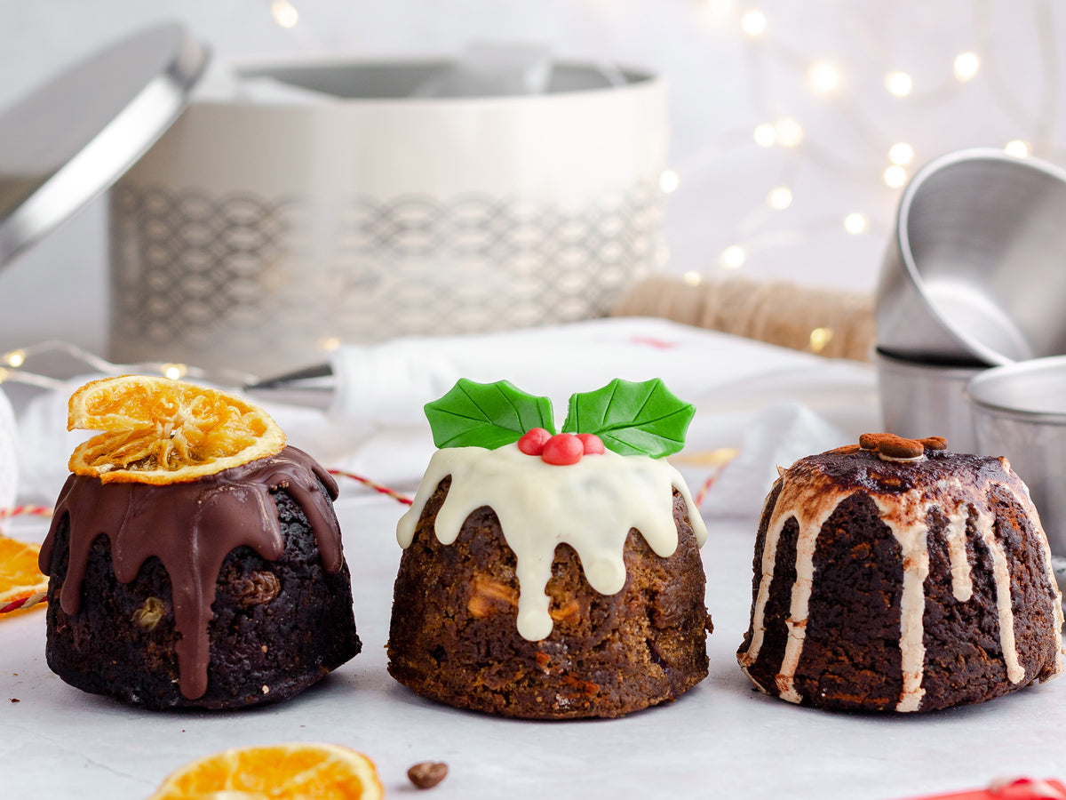 Mini Christmas Steamed Puddings - The Cooking Collective
