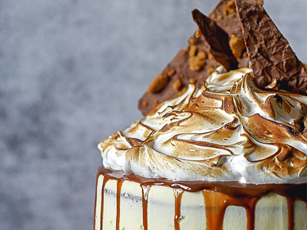 Ginger and White Chocolate Smores Cake