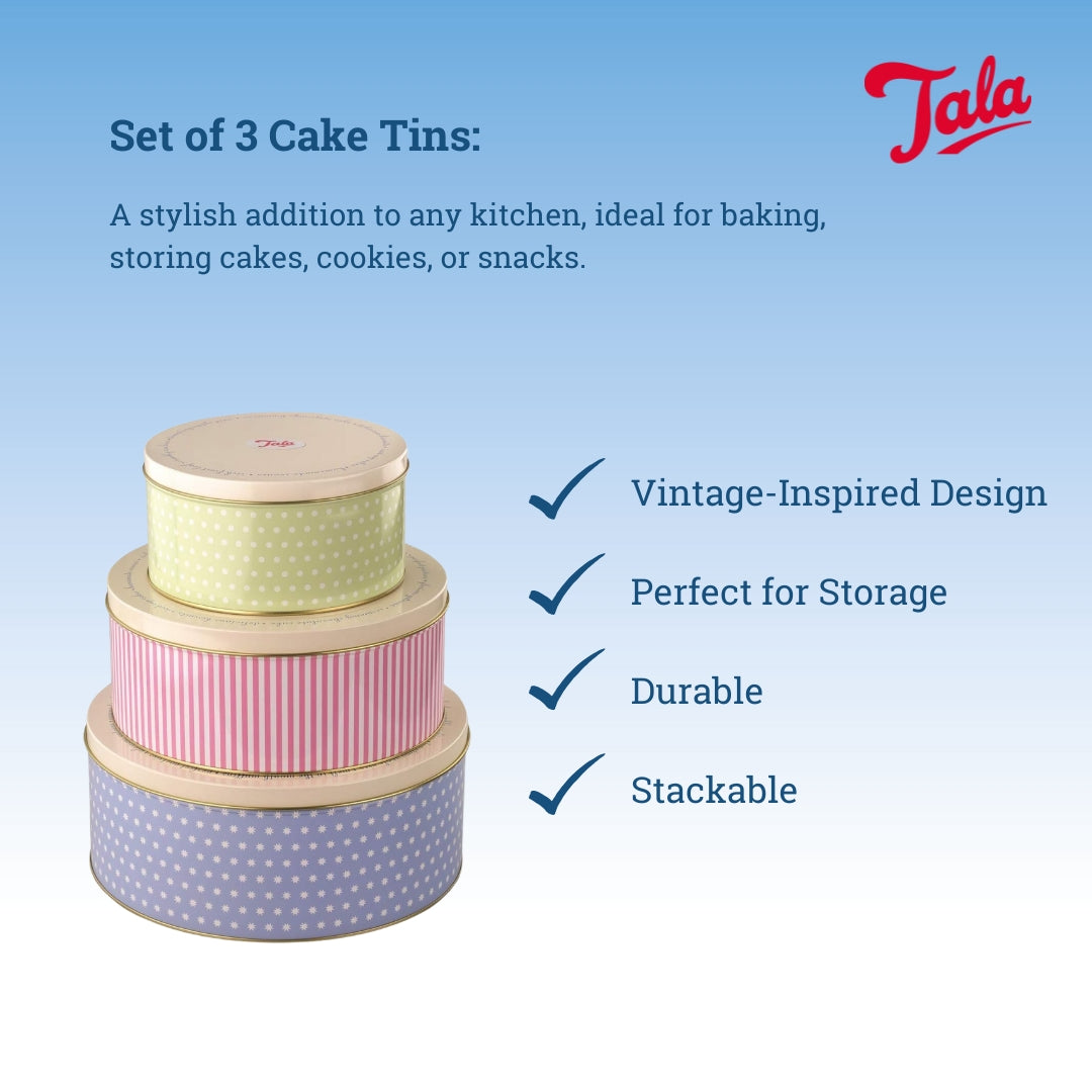 Tala Originals Cake Storage Tins Set of 3 – Tala Cooking