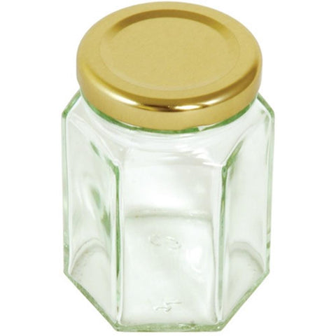 Tala Hexagonal Jar With Gold Screw Top Lid 110ml