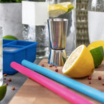 5 Silicone Straws with Brush