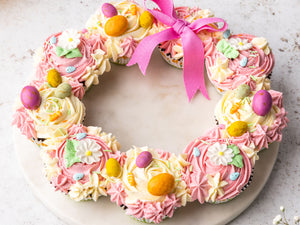 Easter Cupcake Wreath