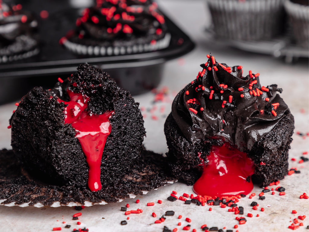 Halloween ‘Blood’ Filled Cupcakes