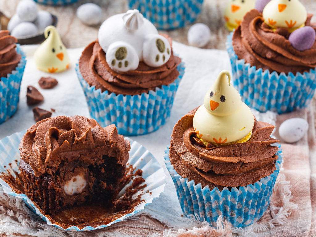 Easter Chick and Bunny Cupcakes