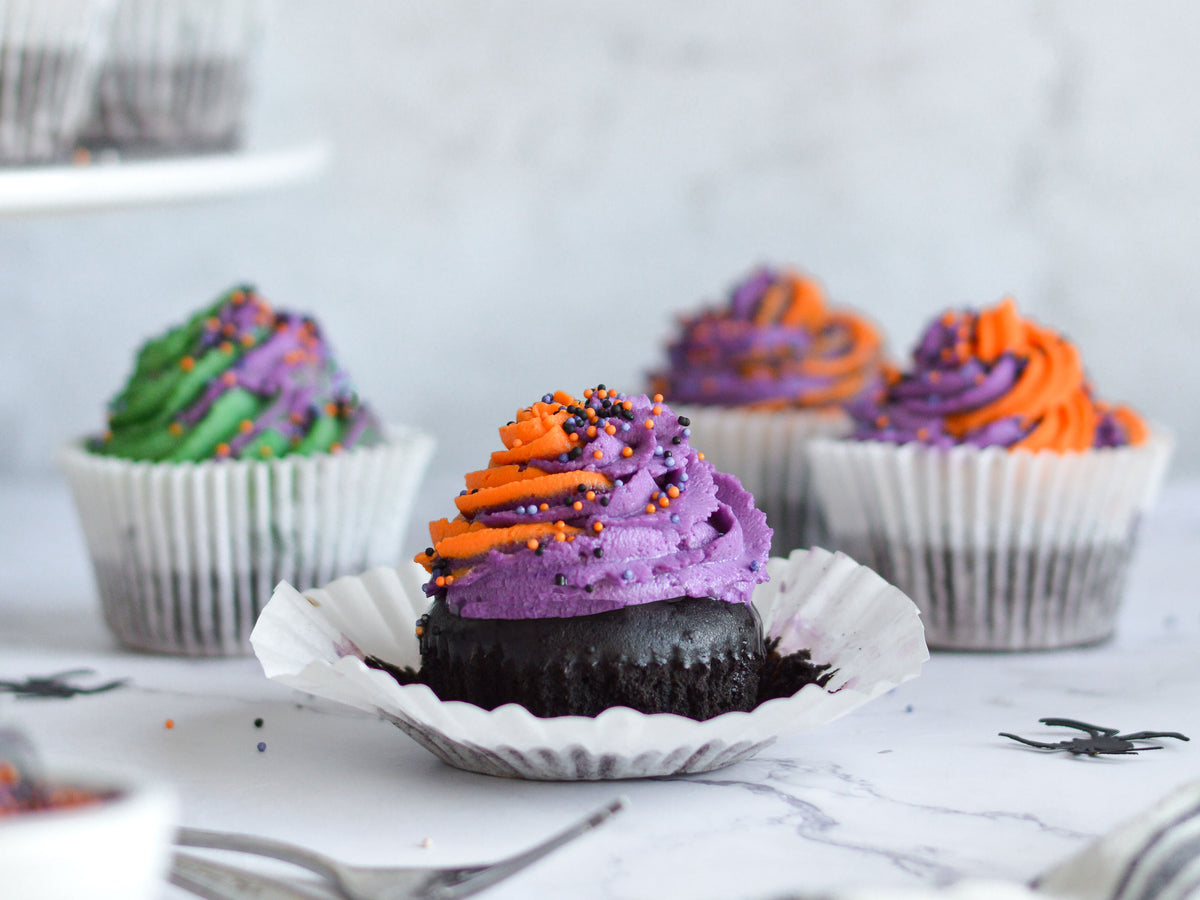 Black Velvet Halloween Cupcakes