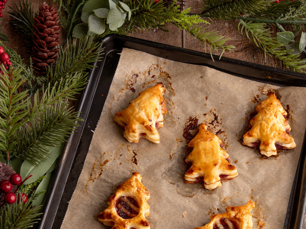 Brie and Cranberry Puff Pastry Christmas Trees