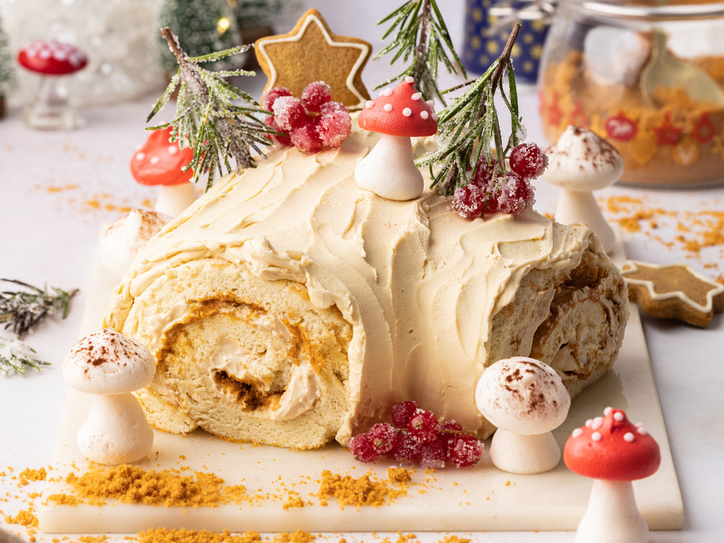 Décor bûche de Noël - Décoration gâteau et biscuit Noël