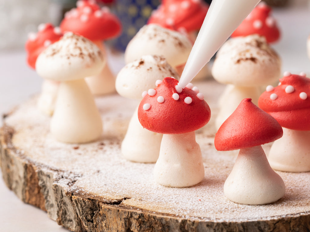 Christmas Meringue Mushrooms