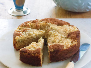 Spiced Pear and Coffee Streusel Cake