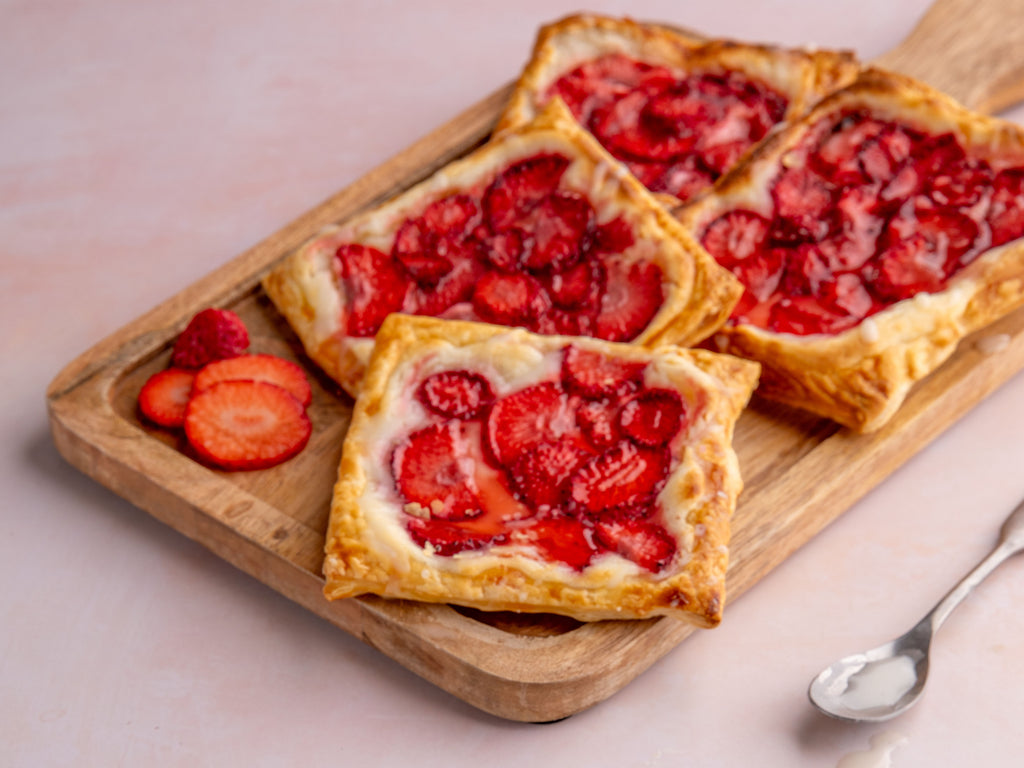 Strawberry Puff Pastry Squares