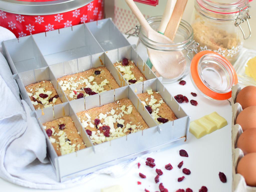 Cranberry and White Chocolate Blondies