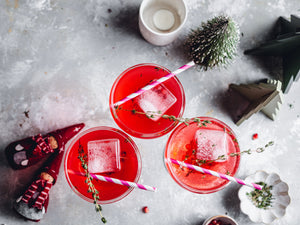 Pink Holiday Punch with Pomegranate & Coconut Twist