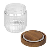 Tala Ribbed Glass Storage Jar with Acacia Lid 400ml