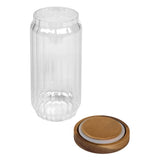 Tala Ribbed Glass Storage Jar with Acacia Lid 990ml