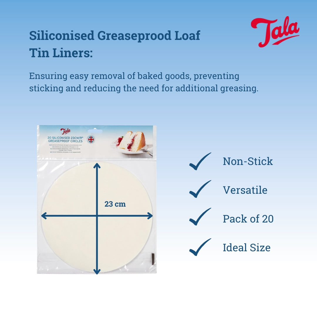 Tala 20 Siliconised23cm Greaseproof Circles – Tala Cooking
