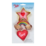 Tala Love Cutter Set- Yellow Star Red Rainbow Pink Heart Cutters