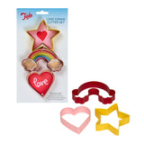 Tala Love Cutter Set- Yellow Star Red Rainbow Pink Heart Cutters