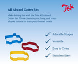 Tala All Aboard Cutter Set - Red Car Yellow Truck Blue Train