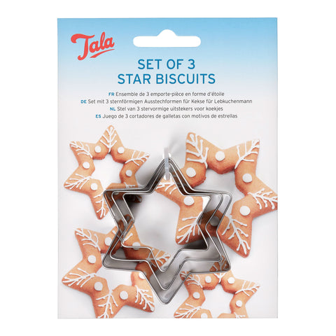 Tala Set of 3 Star Biscuit Cutters