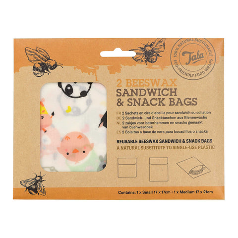 Kids Sandwich & Snack Wax Bag 2 pcs