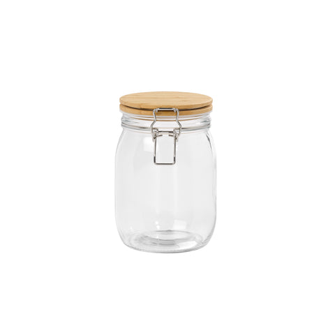 Glass jar with Bamboo lid