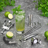 Tala 4 Stainless Steel Straws With Cleaning Brush
