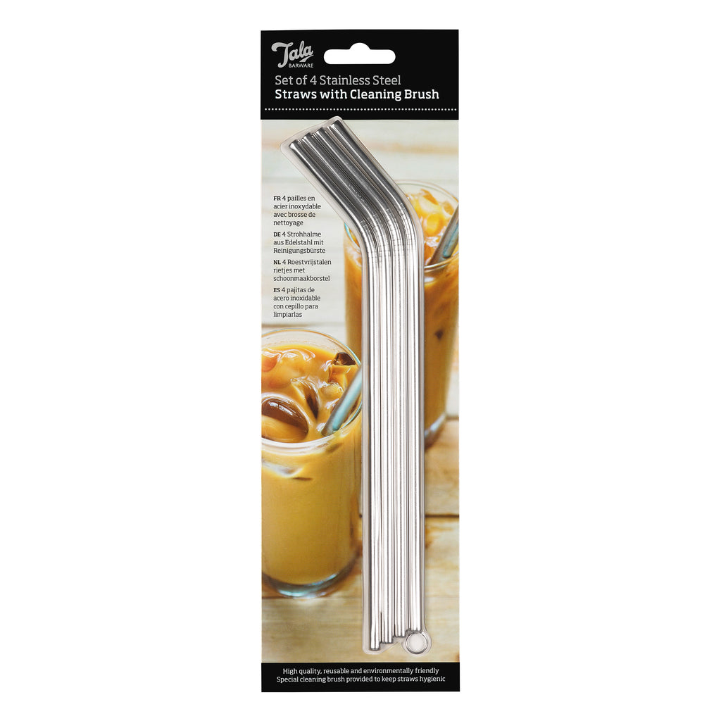 Stainless Steel Straw in an Organic Cotton Sleeve with Cleaning Brush